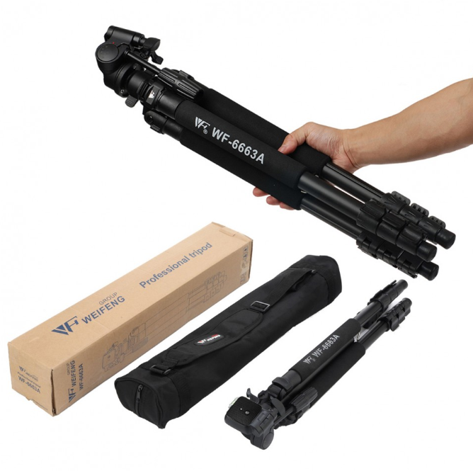 TRIPODE PARA CÁMARA WEIFENG 6663A