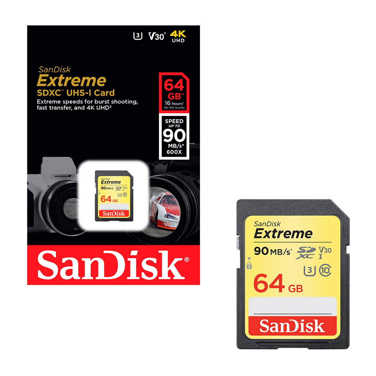 Tarjeta de Memoria 64GB SanDisk Extreme - Era Electrónica, Distribuidores  Rode, Accesorios, Audio, Video, Streaming, Fotografía